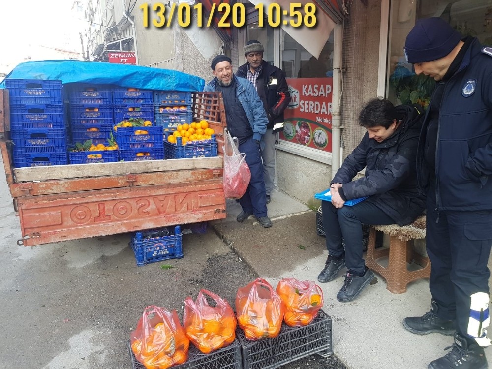 Susurluk’ta kaldırım ve esnaf denetimleri sürüyor 