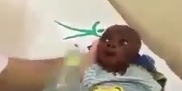 Susuzluktan ölmek üzere olan bebeği Türkler...