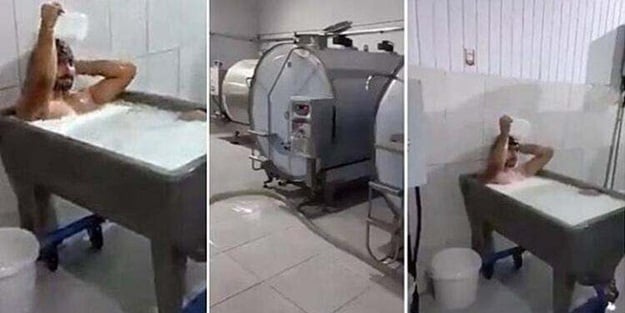 'Süt banyosu' skandalını böyle savundu! 'İç çamaşırlarım...'
