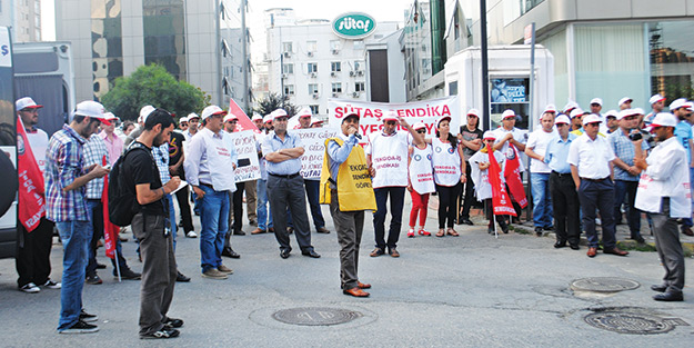 Sütaş işçilerinden eylem