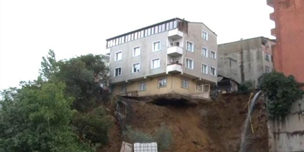 Sütlüce'de toprak kayması! Acil tahliye edildi