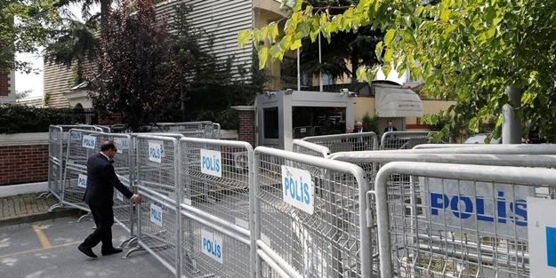 Suudi konsolosluğunda hareketli anlar!