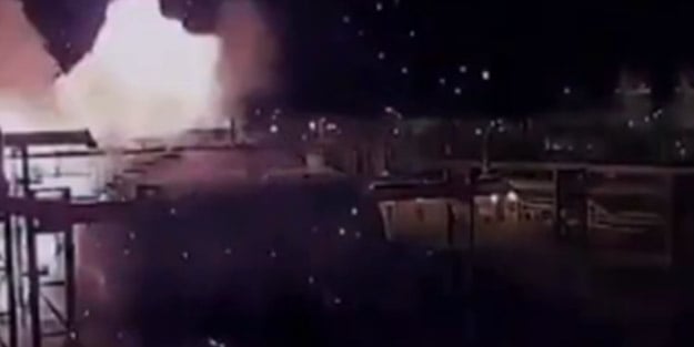 Suudi Arabistan petrol tesisine saldırının görüntüleri yayınlandı