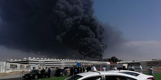 Suudi Arabistan'da korkutan yangın