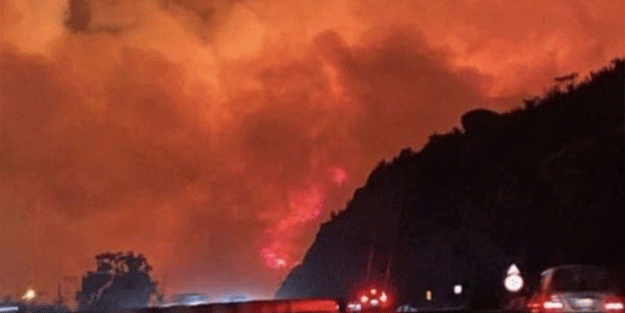 Suudi Arabistan'da feci görüntü! Alevler her yeri kapladı