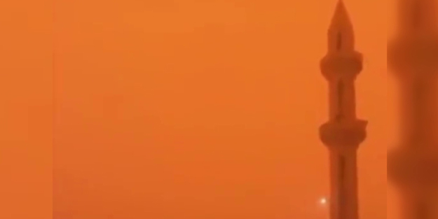 Ülkede ilginç görüntü! Gökyüzü turuncuya boyandı