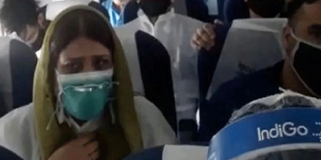 S. Arabistan'dan kalkan uçakta korku dolu anlar saniye saniye kaydedildi