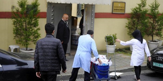 Suudi konsolosluğunda arama öncesi son temizlik!