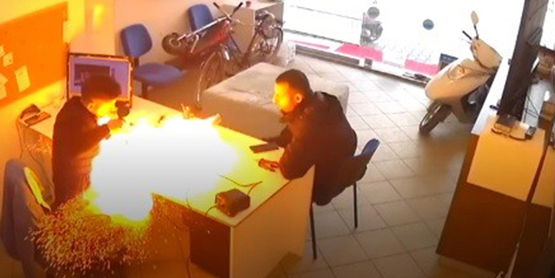 Bomba gibi patladı! Görüntüler anbean kaydedildi