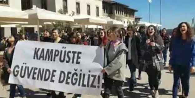 Taciz iddiası Koç Üniversitesi'ni karıştırdı! Komünist kadınlar eylem yaptı