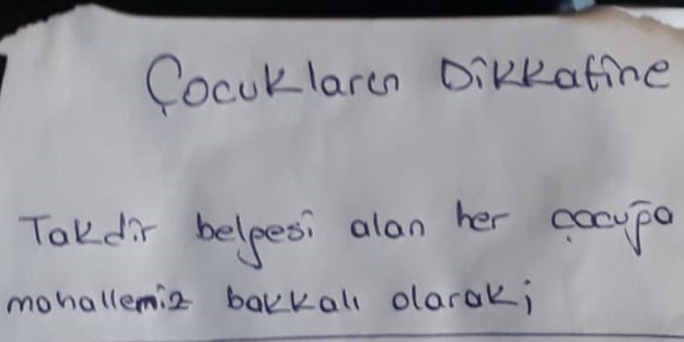 Takdir alan çocuklara bakkal amcalarından sürpriz! Tek bir şartla