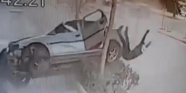 Takla atan araçtan inanılmaz kurtuluş