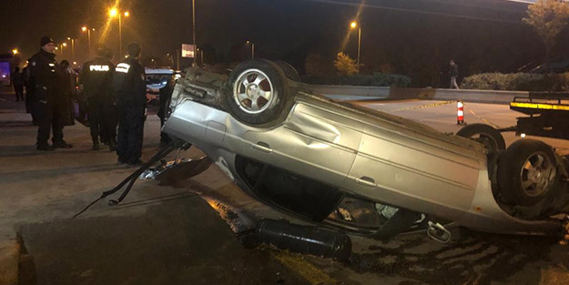Takla atan otomobilden fırlayan sürücü olay yerinde can verdi