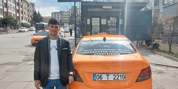 Taksiciden örnek davranış! Depremzedelere ücretsiz ulaşım hizmeti