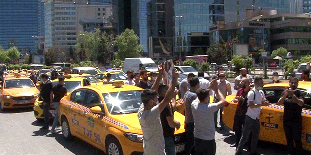 Taksicilerden İsrail’e protesto