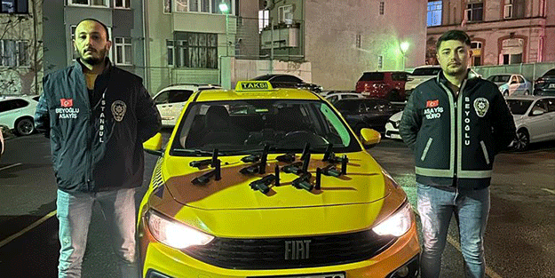 Taksiden cephanelik çıktı