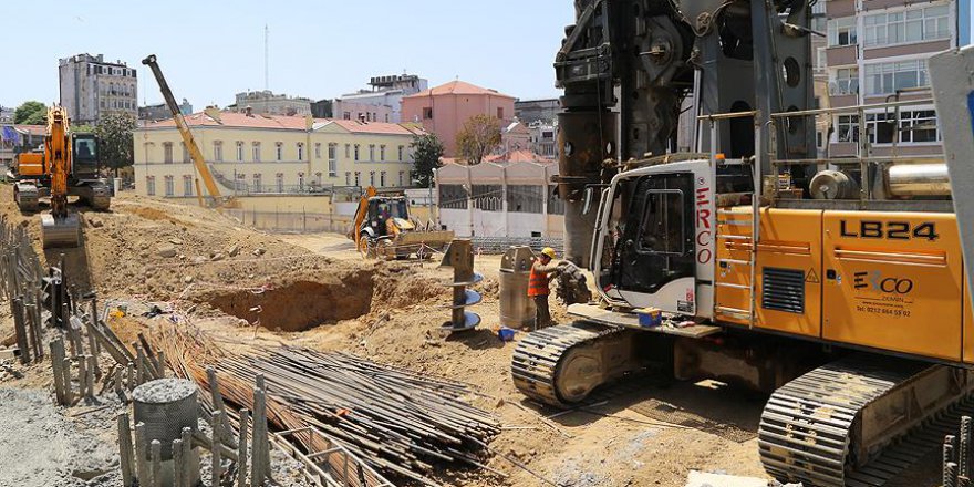 Taksim Camiinin inşaatı tüm hızıyla devam ediyor