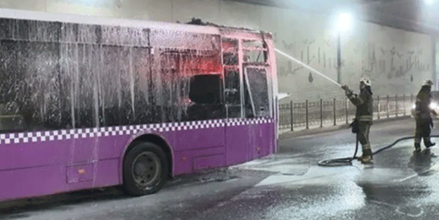 Taksim tünelinde yangın! Ekipler hemen müdahale etti