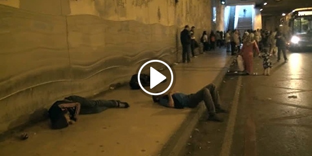 Taksim’de yürek sızlatan görüntü