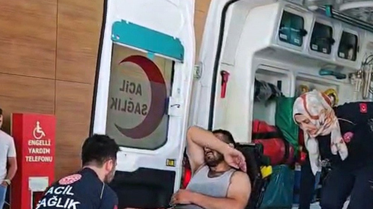 Tamir ettiği otomobil hastanelik etti