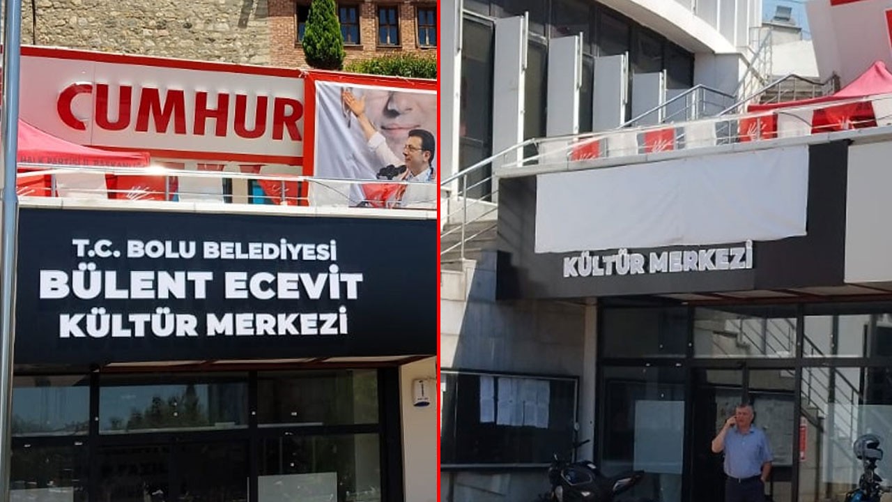 Tanju Özcan ayak diretiyordu! Akit yazdı, yasa dışı ‘Ecevit’ tabelası kalktı