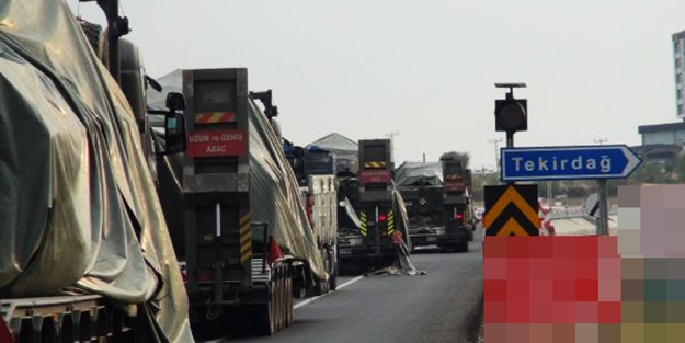 Tanklar Tekirdağ'a ulaştı