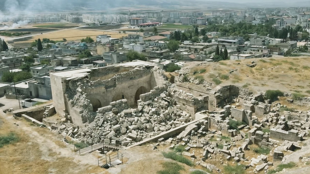 Tarihi cami harabeye döndü!