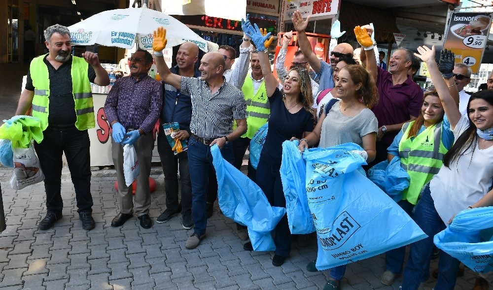 Tarihi çarşıda temizlik seferberliği 