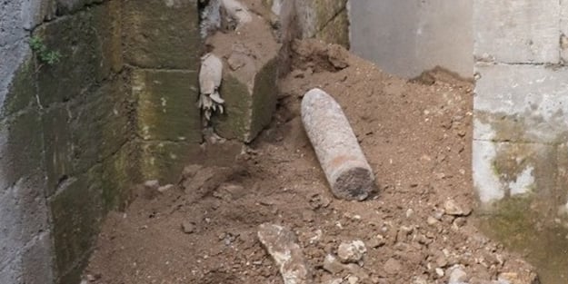 Tarihi handa top mermisi bulundu
