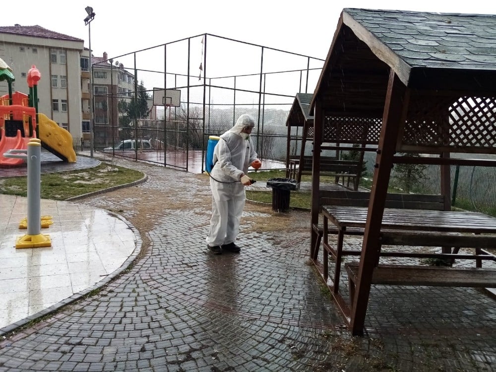 Tarihi kent korona virüse karşı dezenfekte ediliyor 