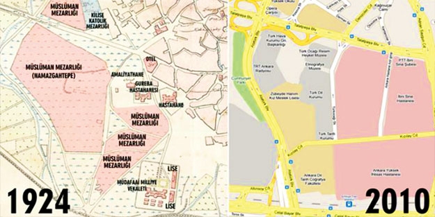 Tarihi şehitliği CHP yok etti