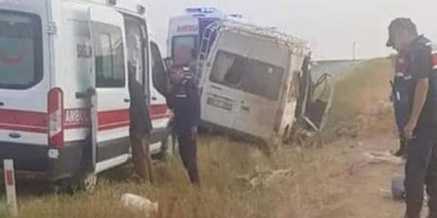 Tarım işçileri servisi kaza yaptı! Çok sayıda yaralı var