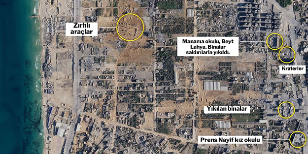 Taş üstünde taş kalmadı! Gazze’ye saldırılar uydudan görüntülendi