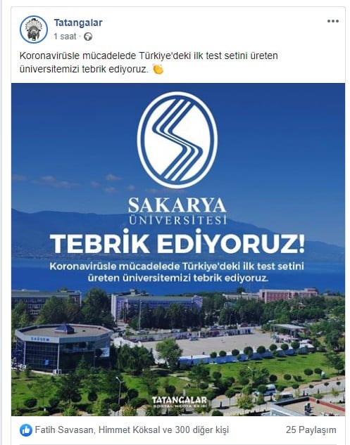 Tatangalar’dan SAÜ’ye tebrik 