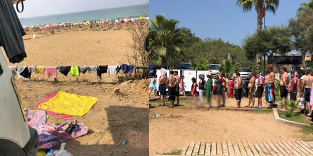 Tatilciler sahili işgal etti! Uzun kuyruklar oluştu