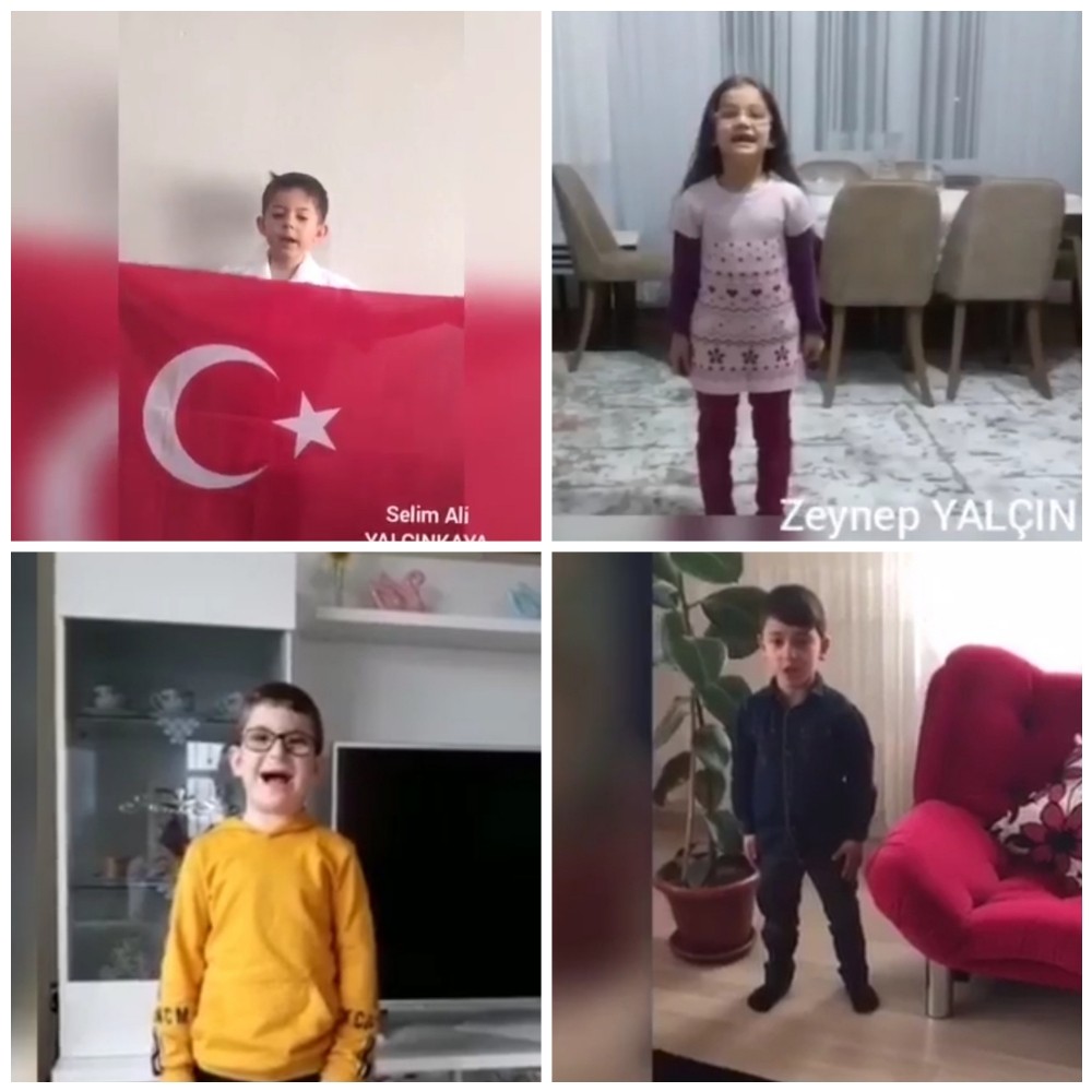 Tatvan’daki öğrencilerden “Evde Kal Türkiyem” mesajı 