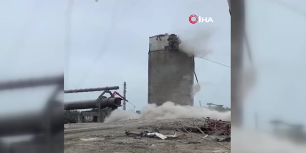 Çimento kulesi çöktü, hızlı tren seferle