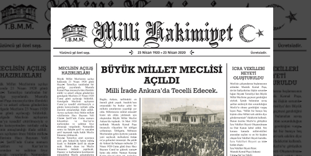 TBMM 100. yıl anısına gazete çıkarttı