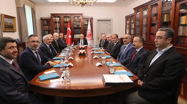 TBMM Başkanı Binali Yıldırım HSK üyelerini kabul etti