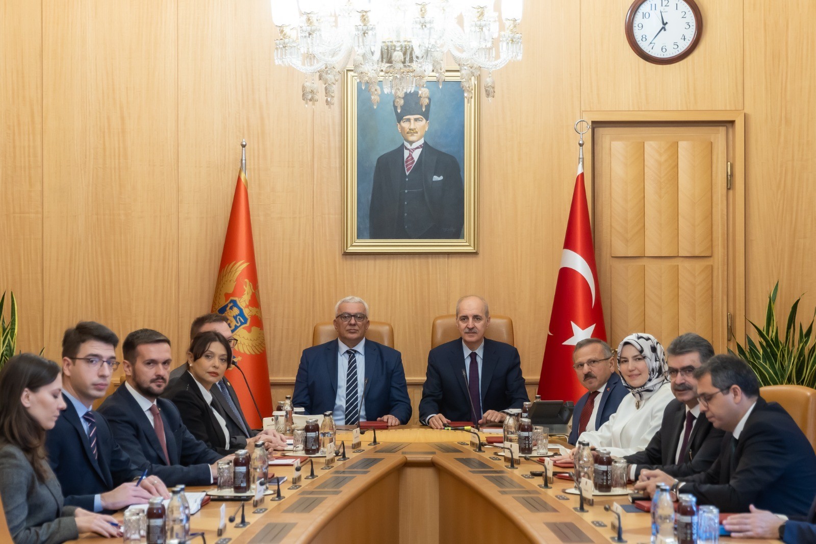 TBMM Başkanı Kurtulmuş, Karadağ Meclis Başkanı Mandic’i TBMM’de ağırladı