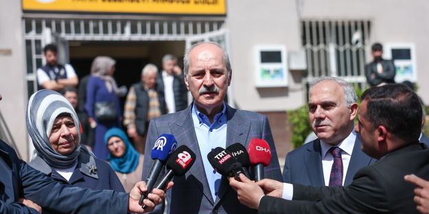 TBMM başkanı Kurtulmuş sandık başında! Oyunu kullandı açıklamayı yaptı