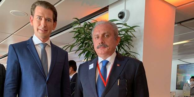TBMM Başkanı Şentop, Avusturya Başbakanı Kurz ile bir araya geldi