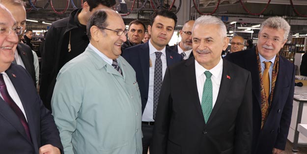 TBMM Başkanı Yıldırım Edirne'de fabrika gezdi