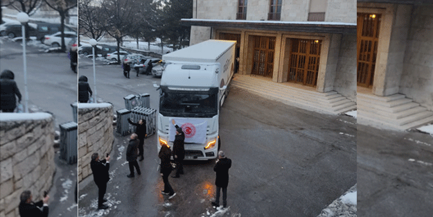 TBMM yardımını taşıyan ilk tır afet bölgesine uğurlandı