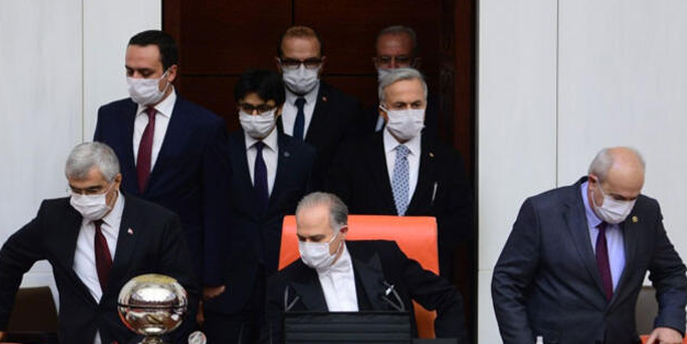 TBMM'de vekillerden korona önlemi