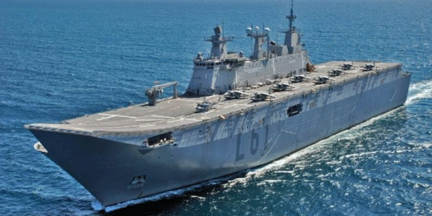 TCG Anadolu çakması İspanya Hücum Gemisi böyle görüntülendi