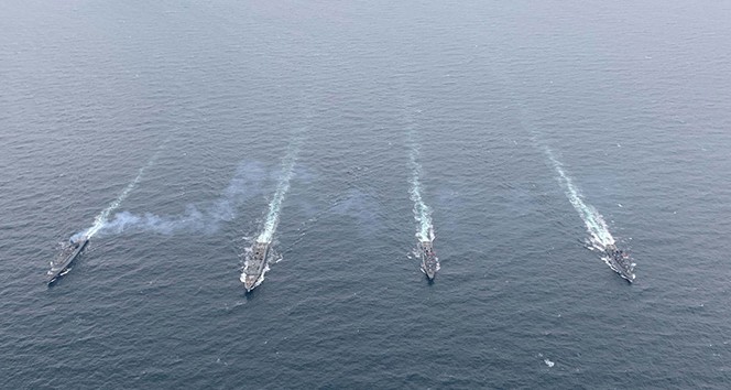 ‘TCG YAVUZ' fırkateyni geçiş eğitimleri gerçekleştirdi