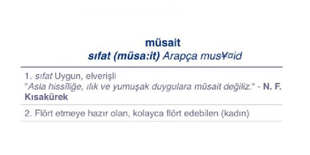 TDK'nın sitesinde tuhaf 'müsait' tanımlaması