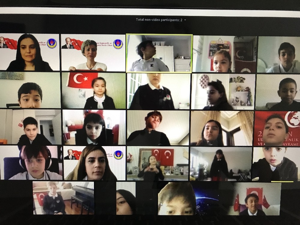 TED Ankara Koleji ulusal egemenliğin 100. yılını ekran başında kutladı 