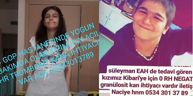 Tedavi gören çocuklar, acil kan bekliyor